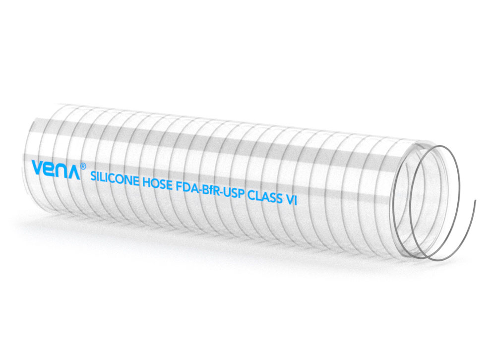 Silikonslang transparent med spiral