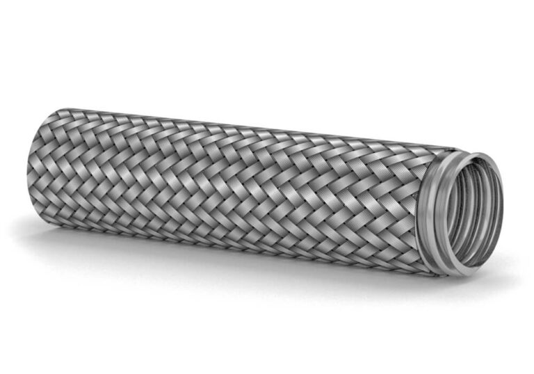 Parallellveckad metallslang med en omflätning