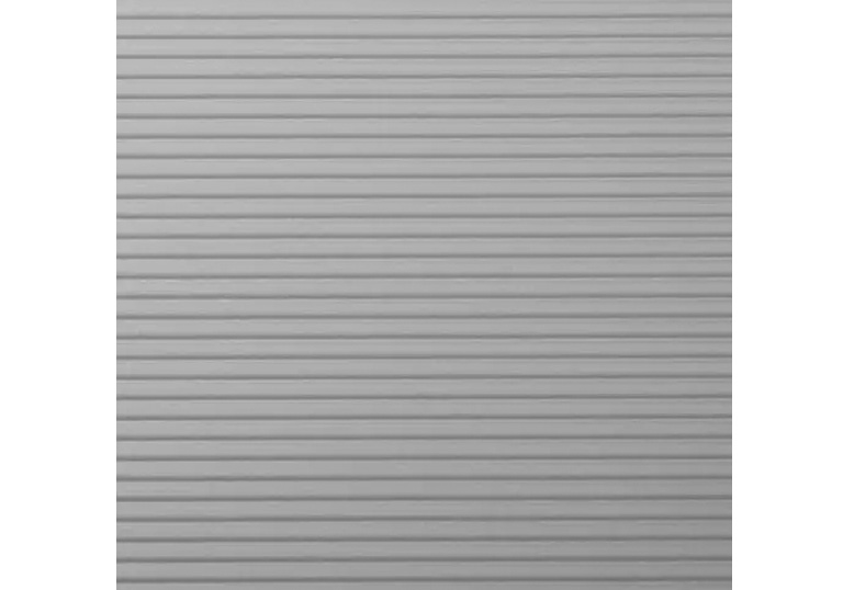 Narrow grooved rubber mat gray