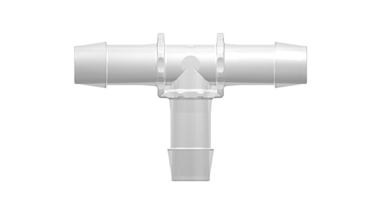 T-shaped hose coupling with 600 Series hose nipples