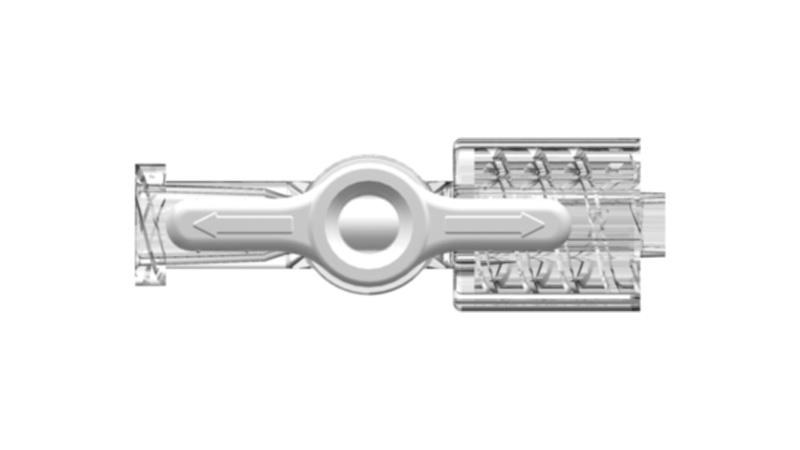 Shut-off valve, 1-way, Luer female to Luer male with Luer lock ring