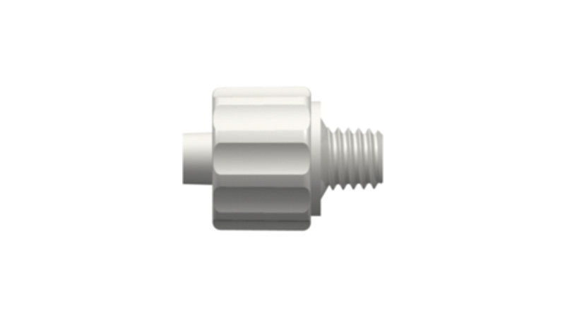Male Luer with integrated locking ring for 10-32 special taper thread