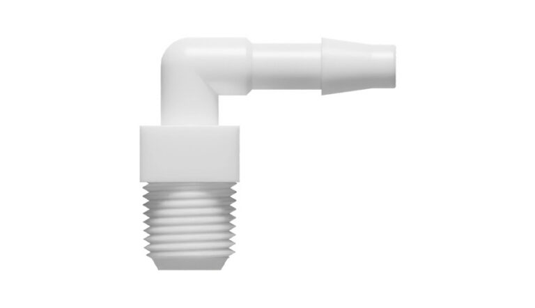 3/16" x 1/8-27 NPT angled threaded fitting