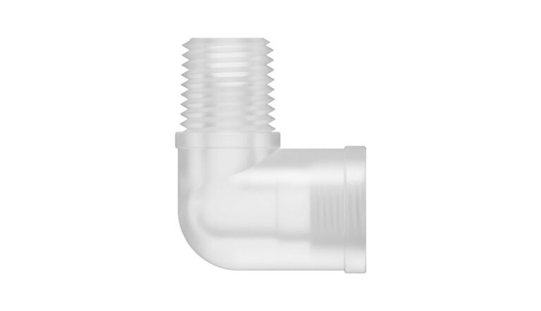 1/4-18 NPT x 1/8-27 FNPT Expanding Angled Pipe Fitting