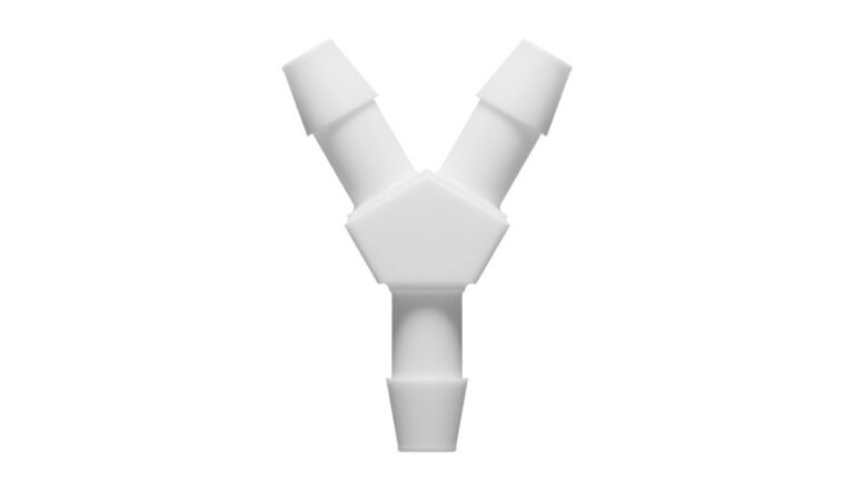 1/4" x 1/4" x 1/4" Y-hose nipple