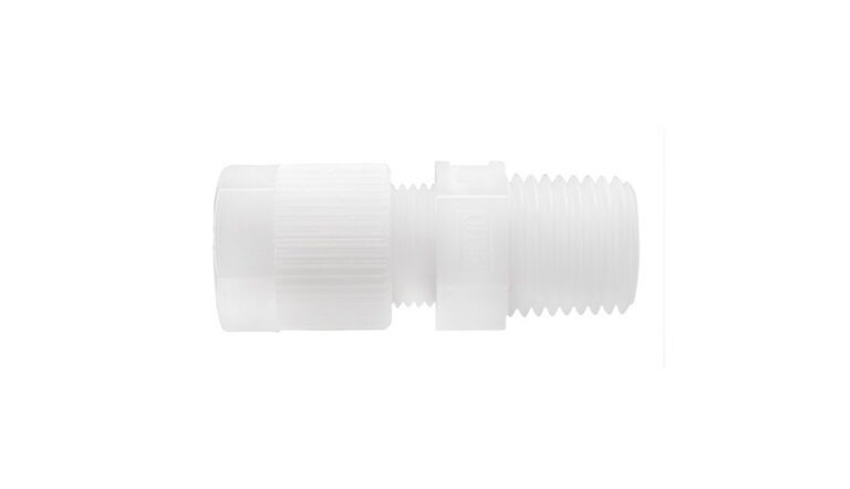 Union fitting with external thread, made of PVDF